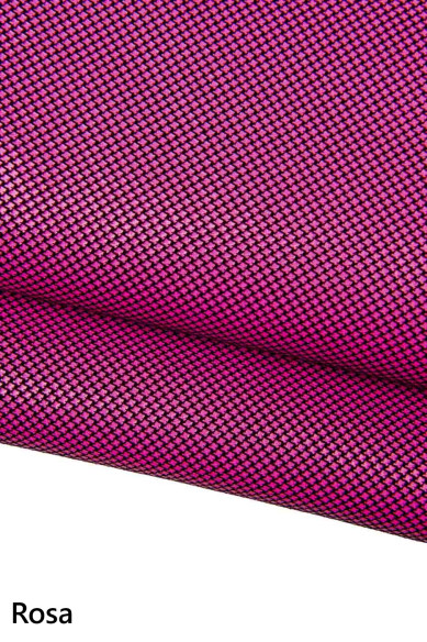 Pellami rosa giallo FLUORESCENTE stampa mini PIES de POULE, pelle di capra morbida per hobbisti