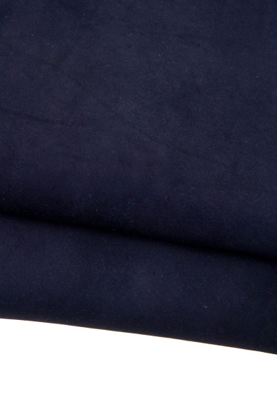 Assortment of 3 BLUE leather skins, 1 suede skin - 2 printed CARVED hides as per picture, ideal for diy projects