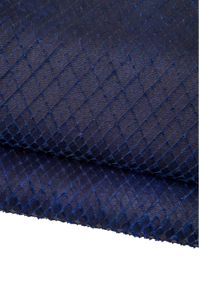Assortment of 3 BLUE leather skins, 1...