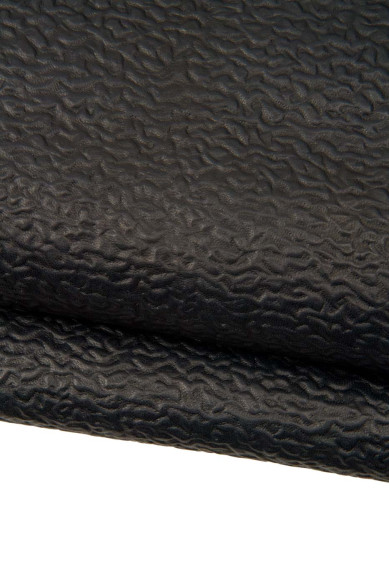 Assortment of 3 BLUE leather skins, 1 suede skin - 2 printed CARVED hides as per picture, ideal for diy projects