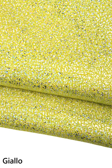 Pelle laminata IRIDESCENTE, capra scamosciata rosa, verde, giallo, rosso, blu laminata stampata  per fai da te