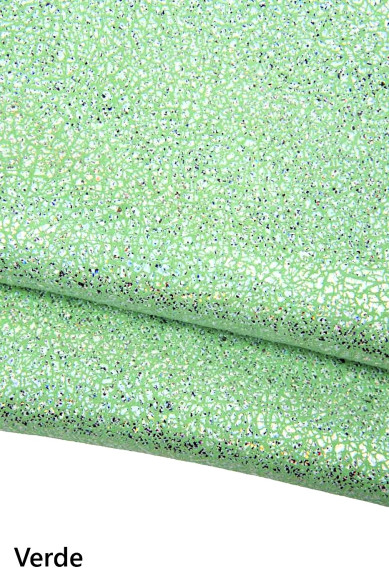 Pelle laminata IRIDESCENTE, capra scamosciata rosa, verde, giallo, rosso, blu laminata stampata  per fai da te