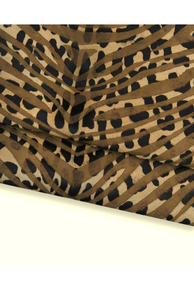 ZEBRA - CHEETAH printed hair on leather hide, animal textured pony calfskin, luxurious material for crafting
