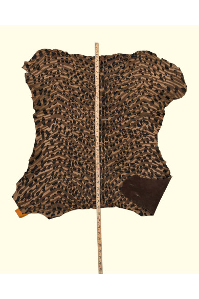 ZEBRA - CHEETAH printed hair on leather hide, animal textured pony calfskin, luxurious material for crafting