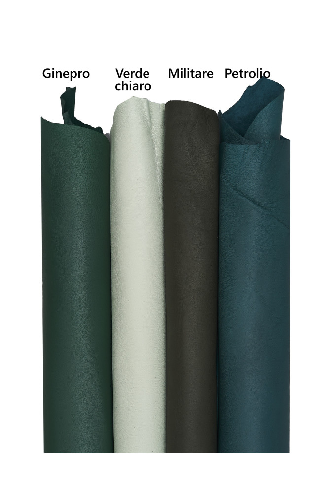 Green NAPPA sheepskin, smooth soft...