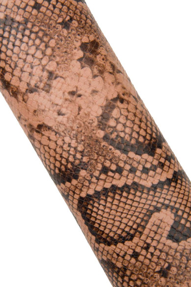 Flesh pink PYTHON printed leather hide, reptile - snake textured cowhide, SOFT calfskin for crafting