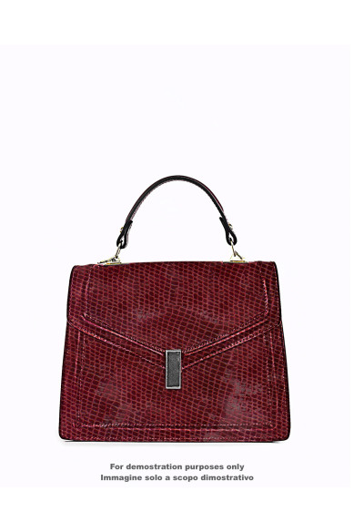 Burgundy PYTHON textured leather hide, snake printed goatskin, glossy soft REPTILE skin for hobbyists