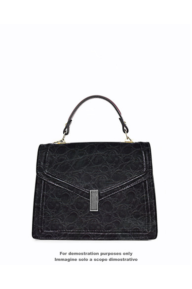 Dark brown CROCODILE embossed leather hide, ANIMAL printed soft calfskin, glossy cowhide for crafting