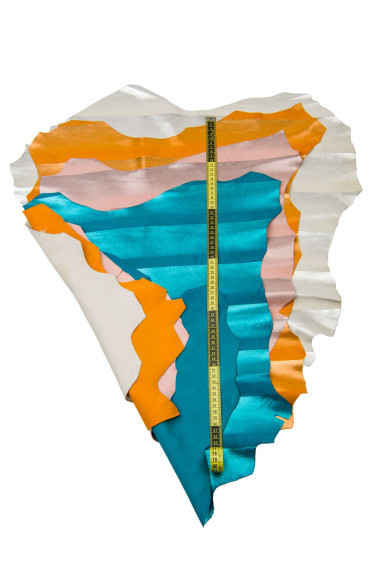 STRIPED printed leather skin, METALLIC suede goatskin, bright sparkle soft hide for projects