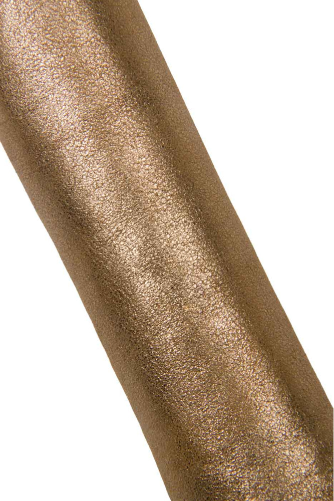 Brown METALLIC SUEDE leather skin,...
