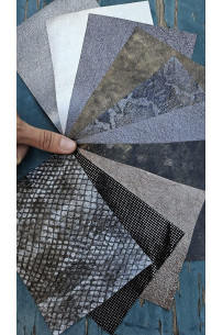 10 Selected leather scraps,...