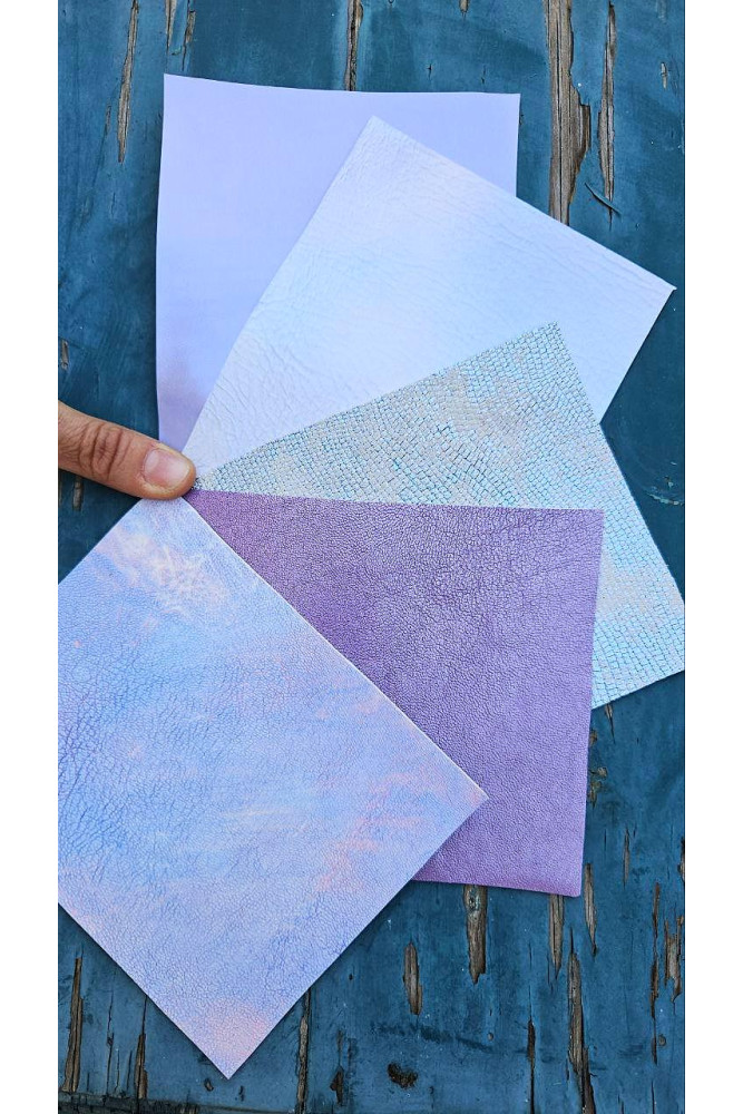 5 Ritagli di pellami unici...