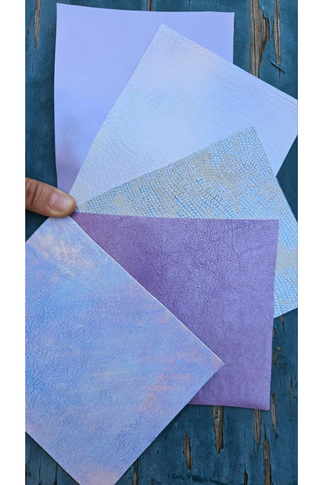 5 Ritagli di pellami unici...