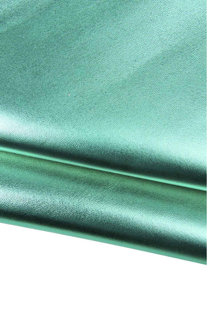 TURQUOISE METALLIC leather skin,...