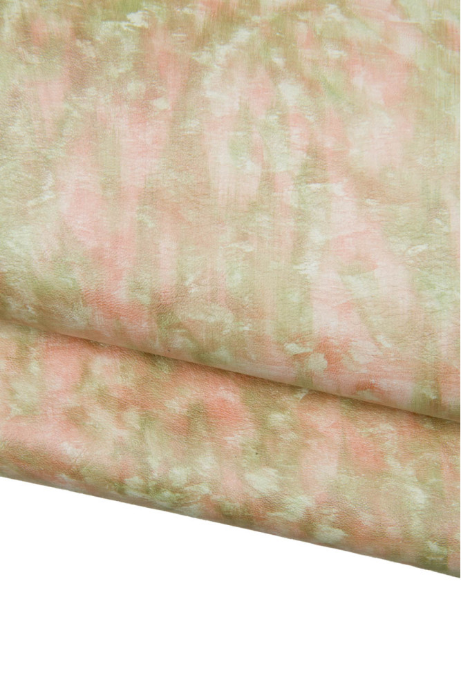 Green - orange TIE DYE printed...