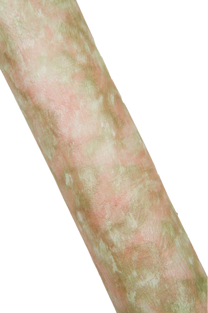 Pelle verde - arancio effetto simil...