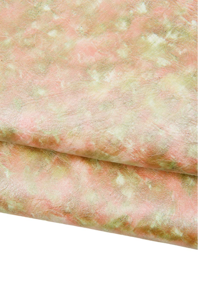 Pelle verde - arancio effetto simil...