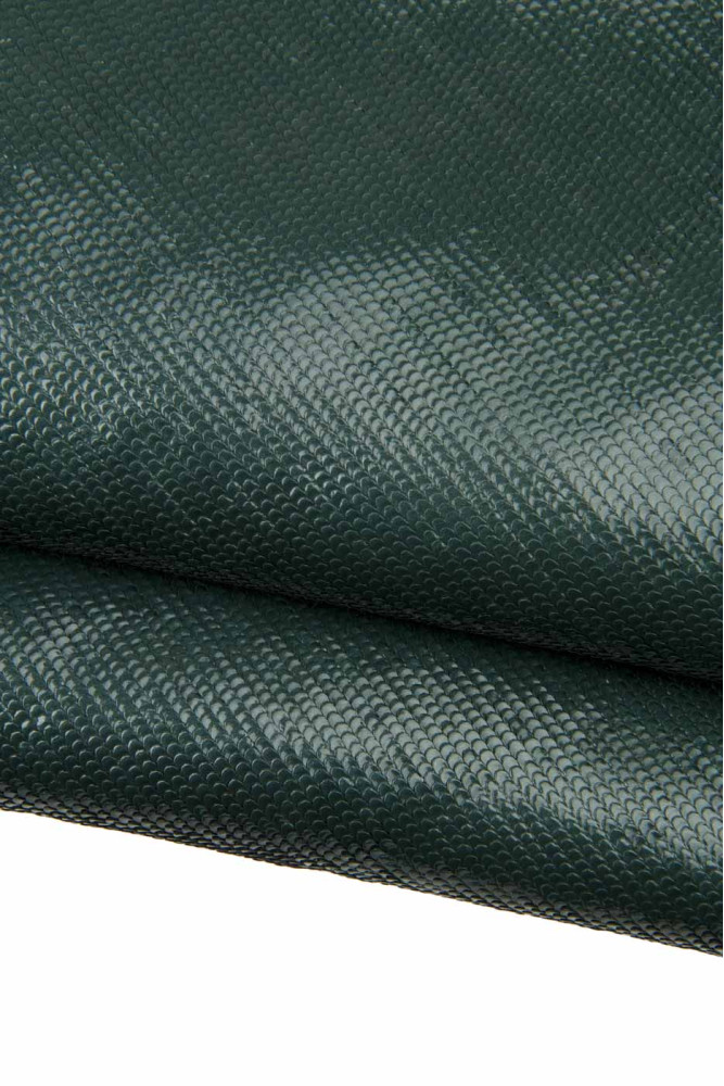 Pellame SERPENTE verde scuro, capra...