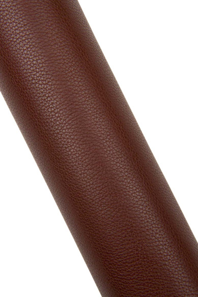 Reddish brown tiny PEBBLE GRAIN printed cowhide, full grain premium leather hide, soft semi glossy calfskin