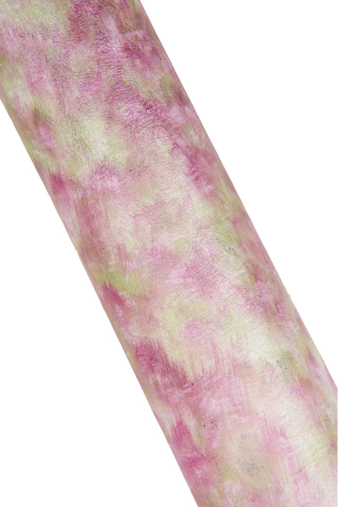 Pellame rosa verde PERLATO, capra...