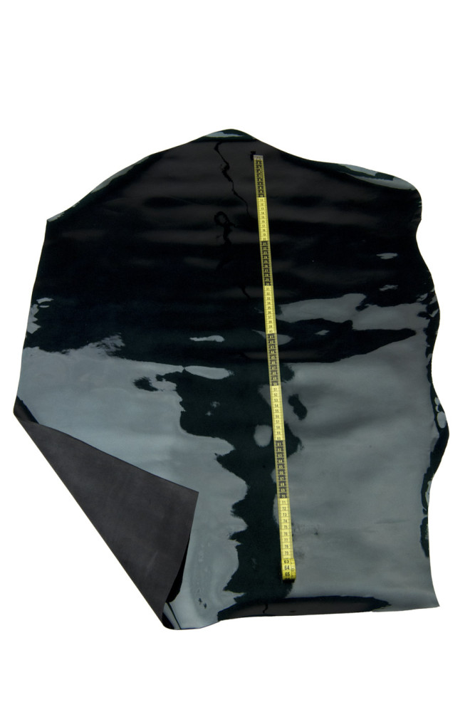Dark green PATENT cowhide, glossy...