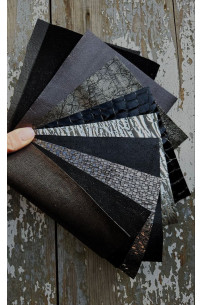 10 Ritagli di pellami unici...