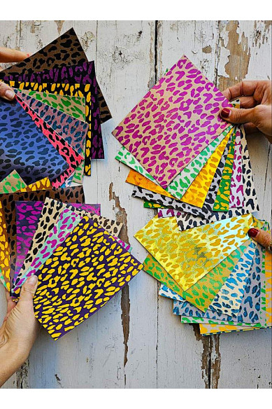 Ritagli stampa LEOPARDO, selezione casuale, scampoli selezionati tra i colori delle foto