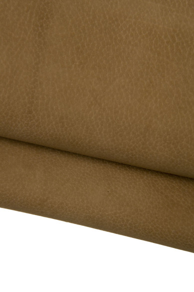 Pelle NABUK marrone chiaro, vitello SCAMOSCIATO morbido, pellame italiano pregiato per il fai da te