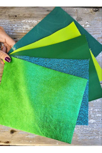 5 Ritagli di pellami unici...