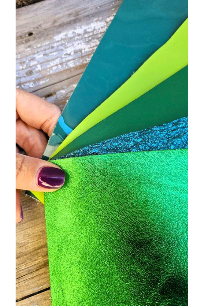 5 Selected leather scraps, solid...