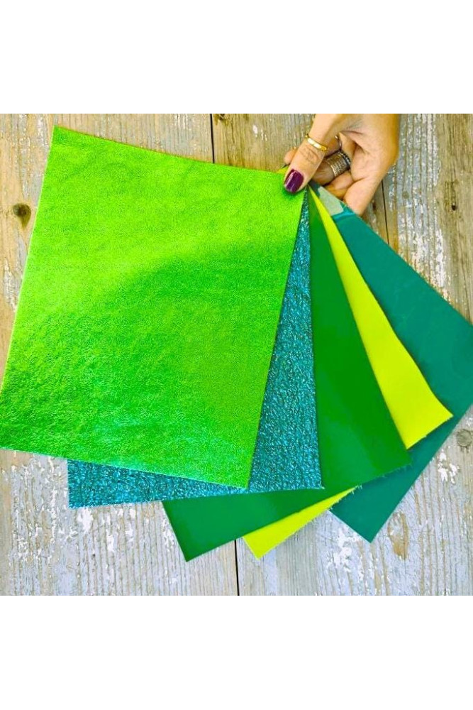 5 Selected leather scraps, solid...