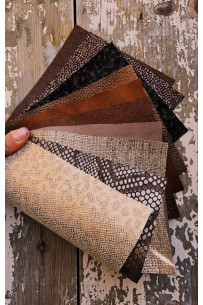 10 Selected leather scraps,...