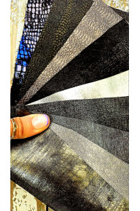 Dark shades leather scraps,...