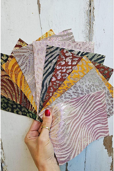 10 Ritagli di pellami unici selezionati, stampa ANIMALIER,  pezzi di pelle assortimento mix di fantasie come da foto