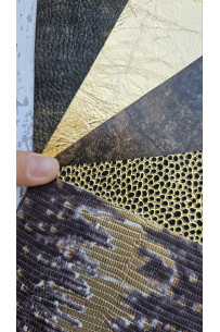 5 Selected leather scraps,... 2