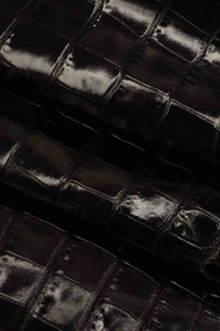 Black CROCODILE embossed... 2