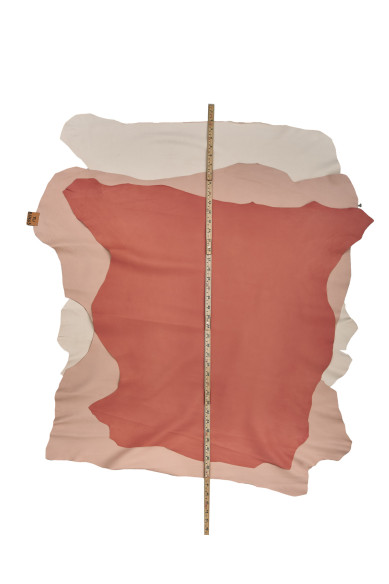 Nappa leather skins, cream and pink, super soft lambskins, smooth silky sheepskin for garments and DIY projects