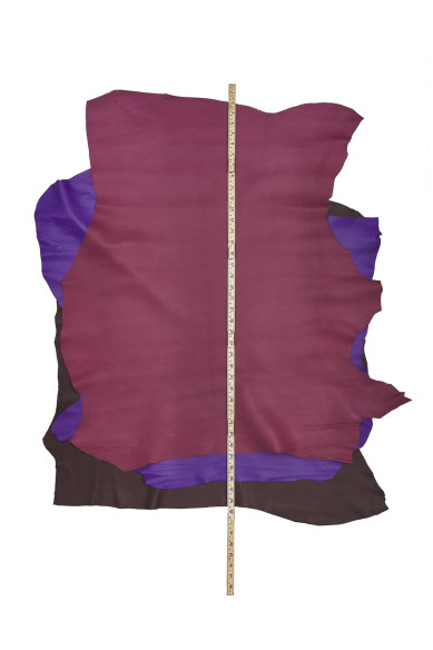 Purple smooth leather skin, super soft lambskin NAPPA, sheepskin for garments and DIY projects