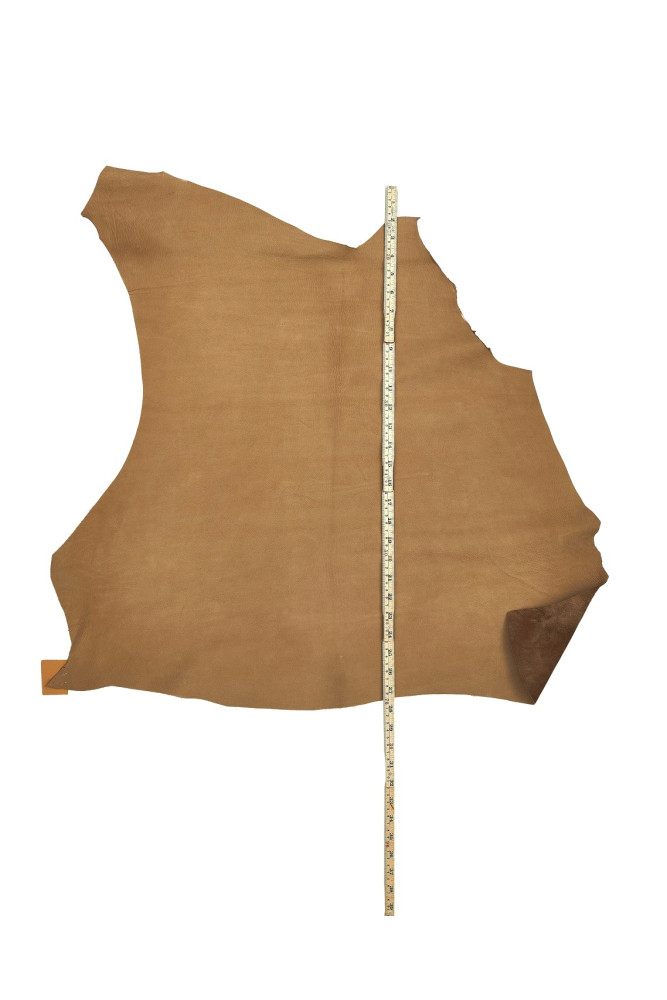 Beige - camel NUBUCK leather hide,...