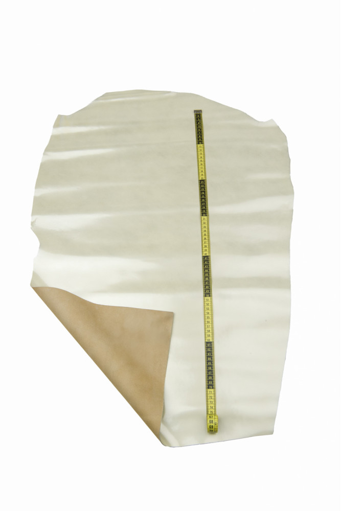 Pelle LUCIDA beige sfumata grigio,...