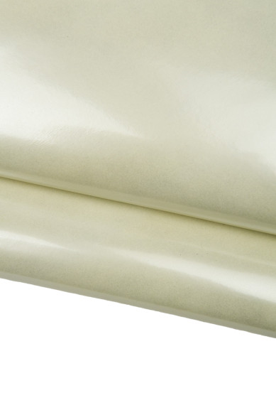 Pelle LUCIDA beige sfumata grigio, vitello liscio ABRASIVATO, pellame 1.2 - 1.4 mm, leggermente rigido