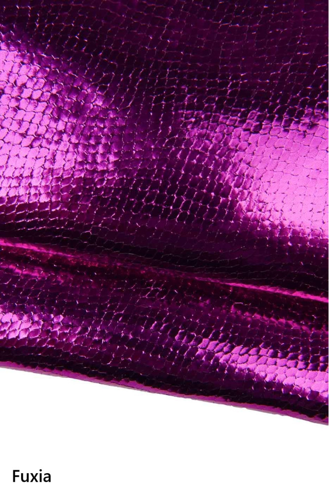 Pelle PITONE arancione, fuxia, blu...