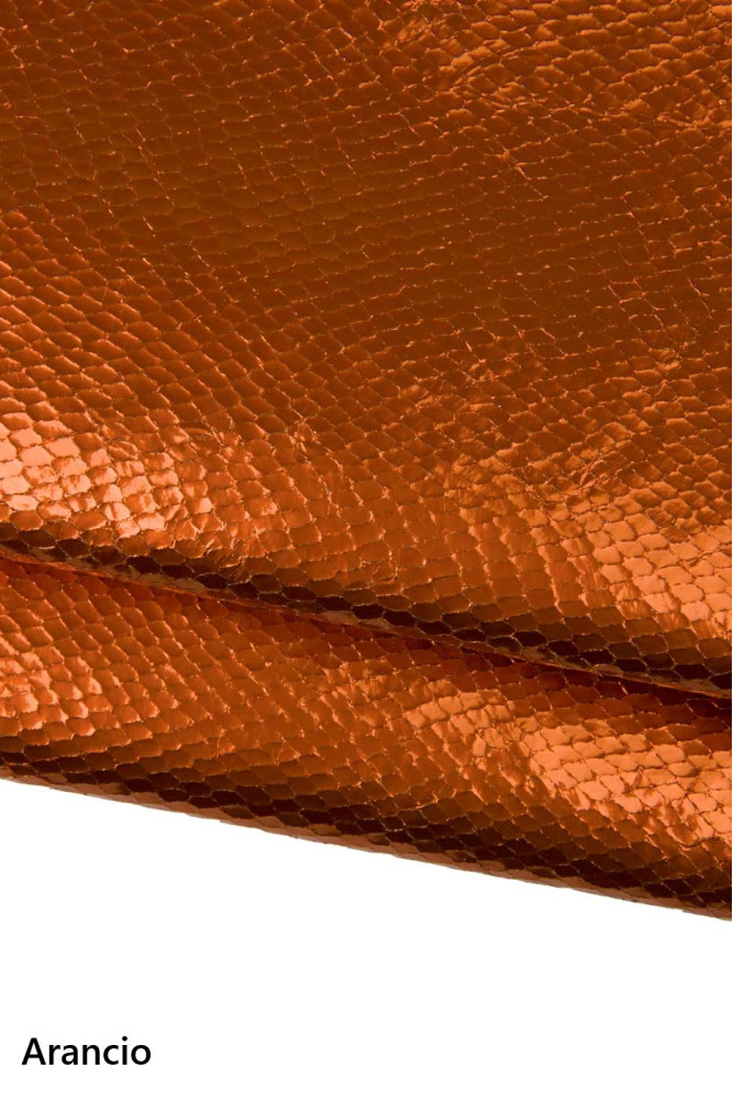 Pelle PITONE arancione, fuxia, blu...