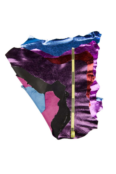 PYTHON printed leather skin, blue, fuchsia, burgundy, purple METALLIC goatskin hide for hobbyists