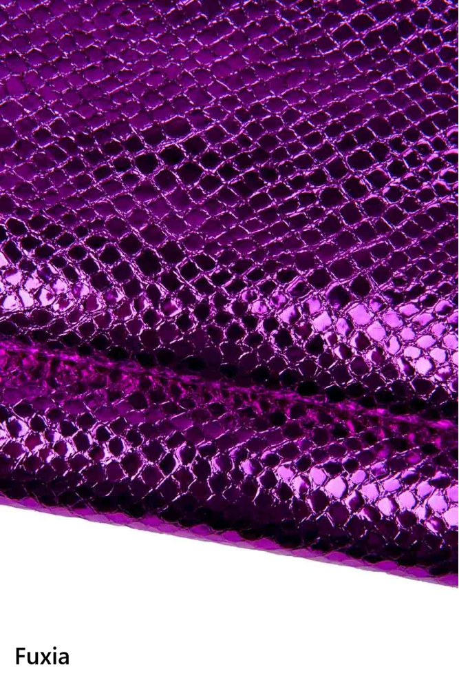 PYTHON printed leather skin, blue,...