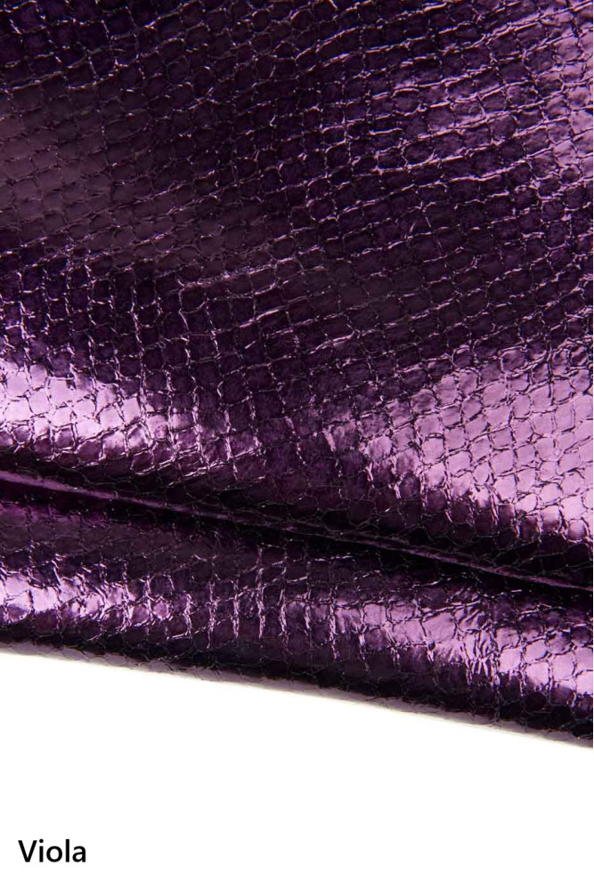 PYTHON printed leather skin, blue,...