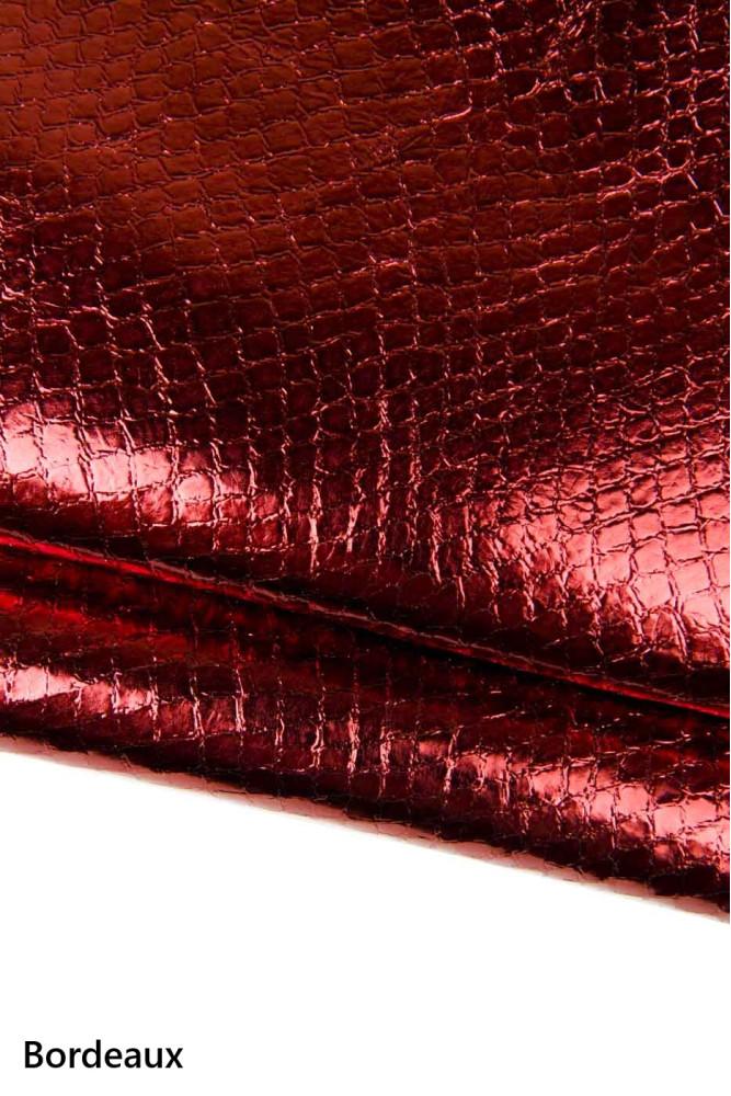 PYTHON printed leather skin, blue,...