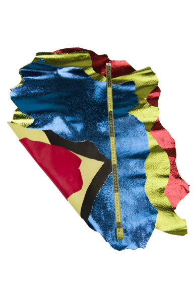 METALLIC PYTHON leather skins - red, green, blue REPTILE printed goatskin, glossy snakeskin hide for diy projects