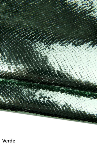 REPTILE printed leather skin, green, fuchsia, blue METALLIC python snakeskin, glossy elegant hide