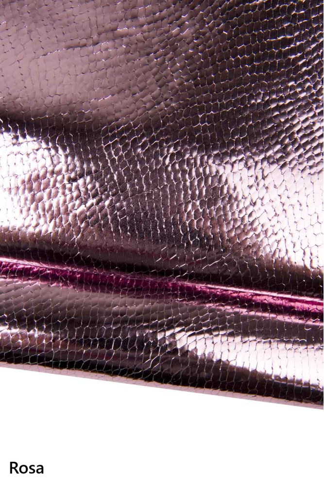 METALLIC PYTHON leather skins, glossy...